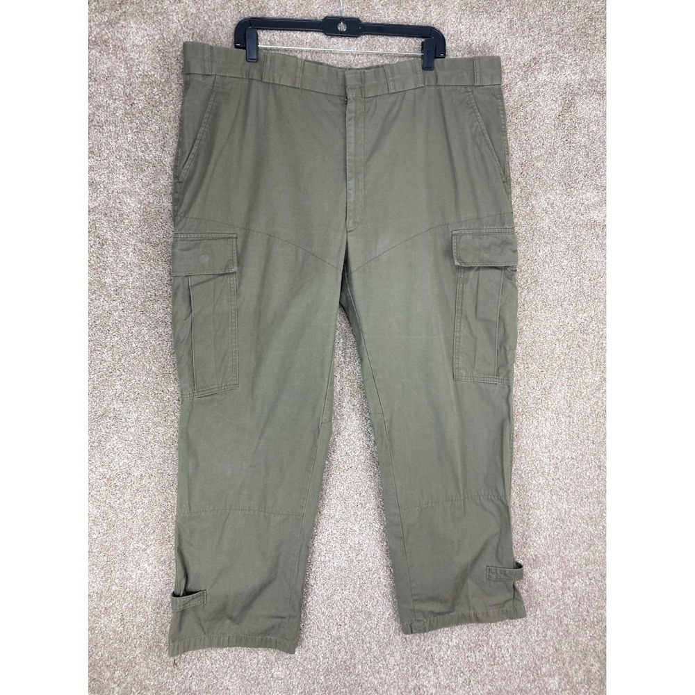 L.L. Bean VTG Ripstop Cargo Pants Mens 44 Olive Green Workwear Camping Outdoors